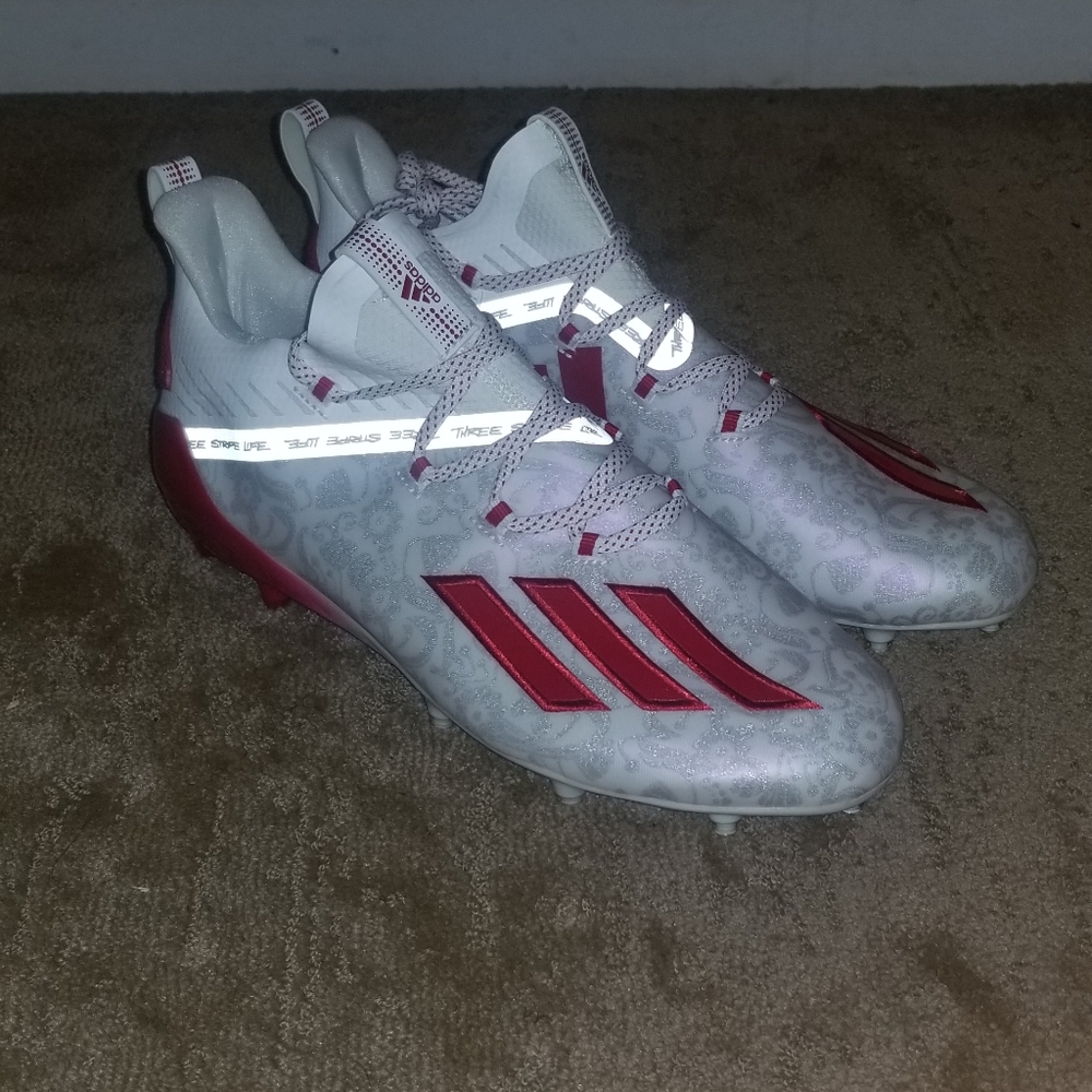 Adidas Adizero Reign Young King Football Cleats FU6708 Floral Red Mens